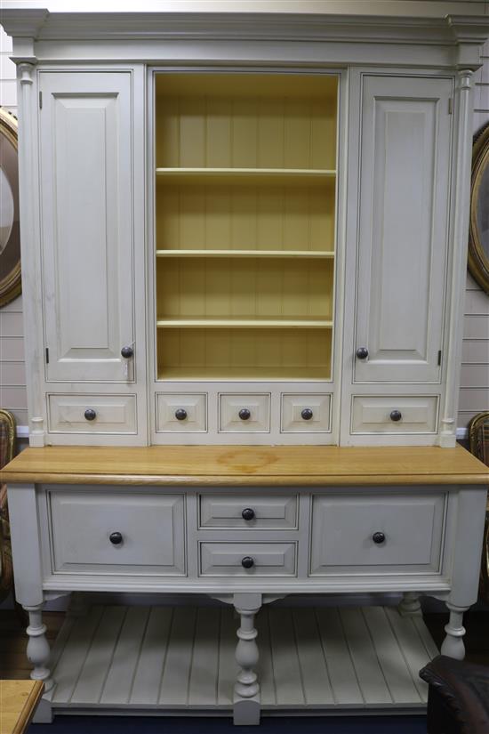 A painted oak dresser, 156cm wide